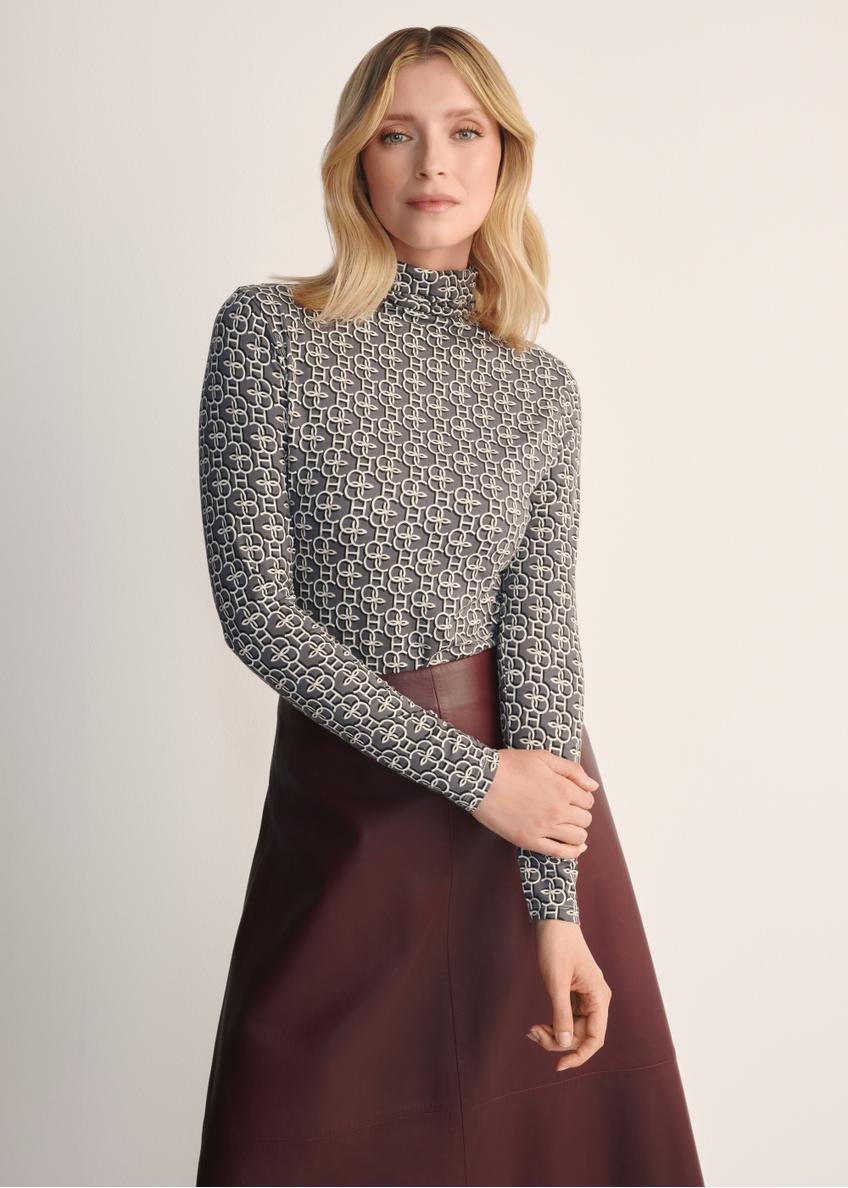 Sivá dámska blúzka s monogramom LSLDT-0053-96(Z25)