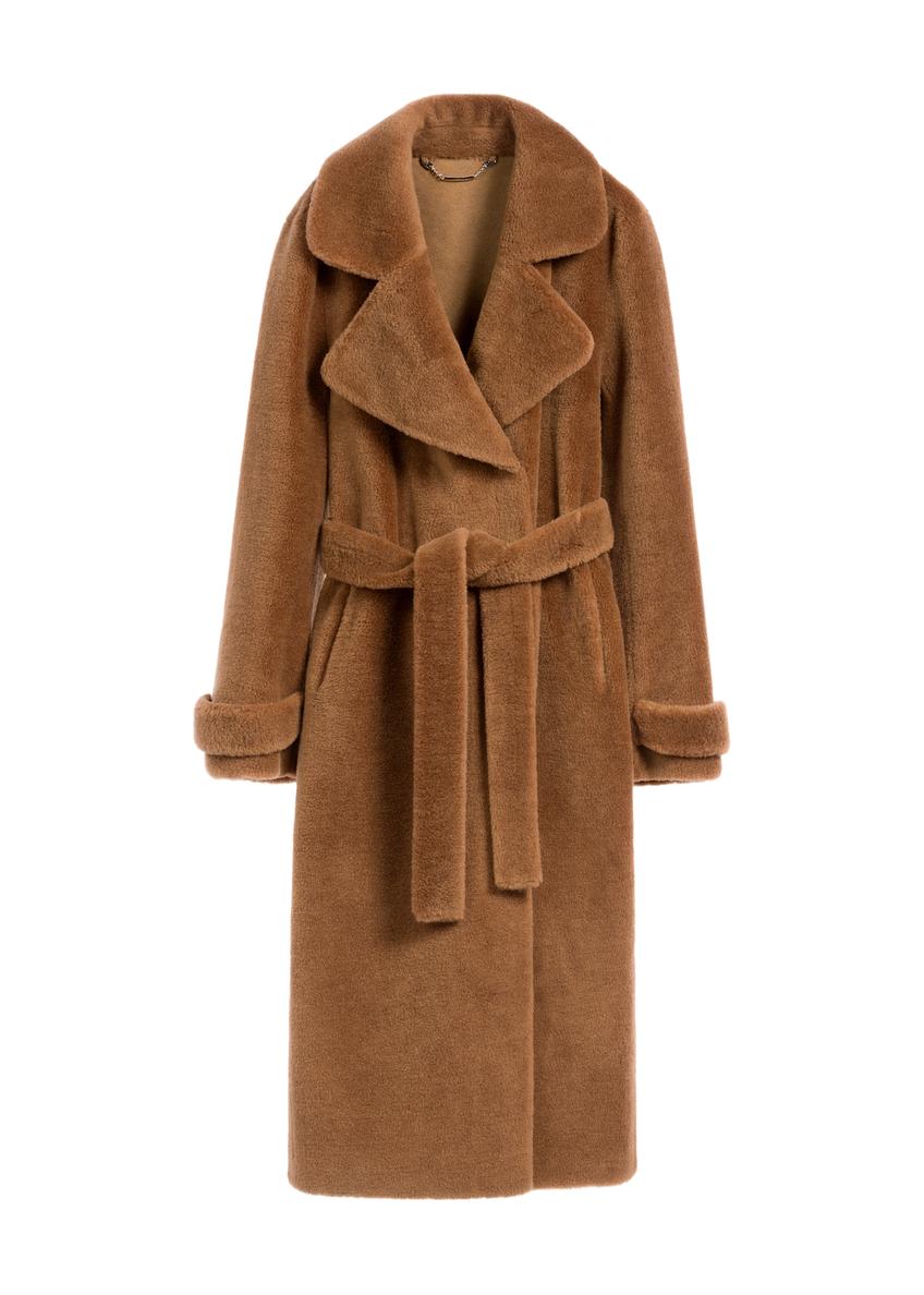 Dlhý vlnený kožuch v ťavej farbe FUTDW-0019A-24(Z25)