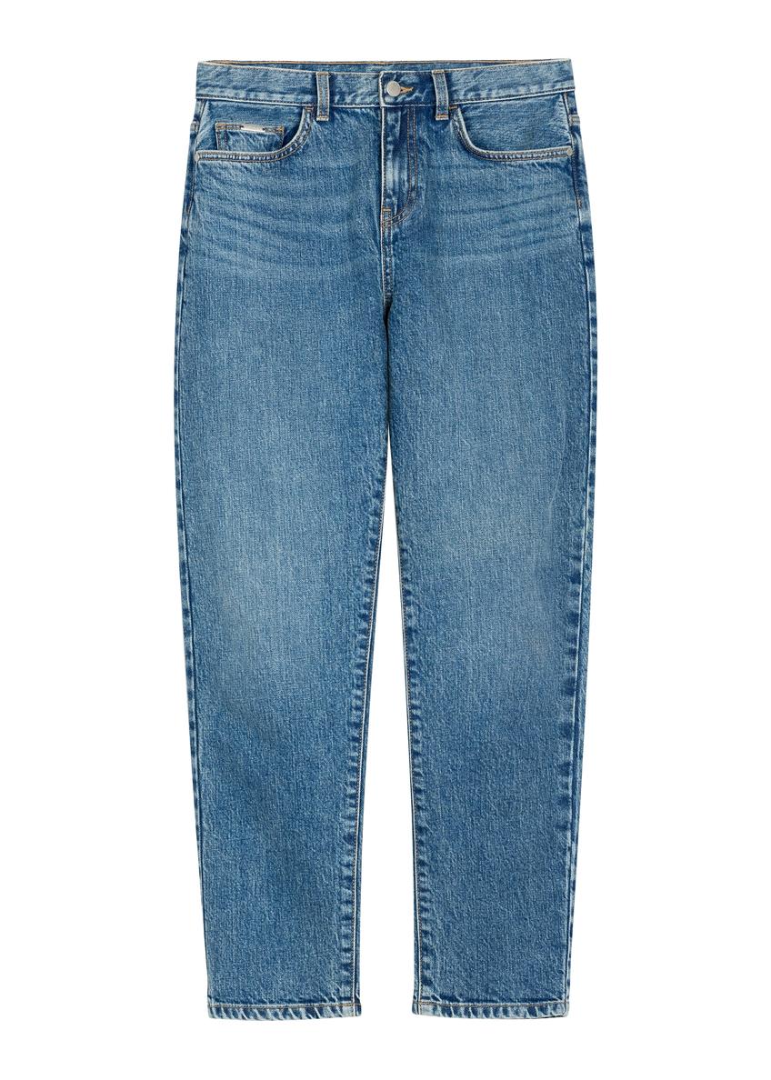 Dámske tmavomodré džínsové nohavice JEADT-0011-7C(W26)