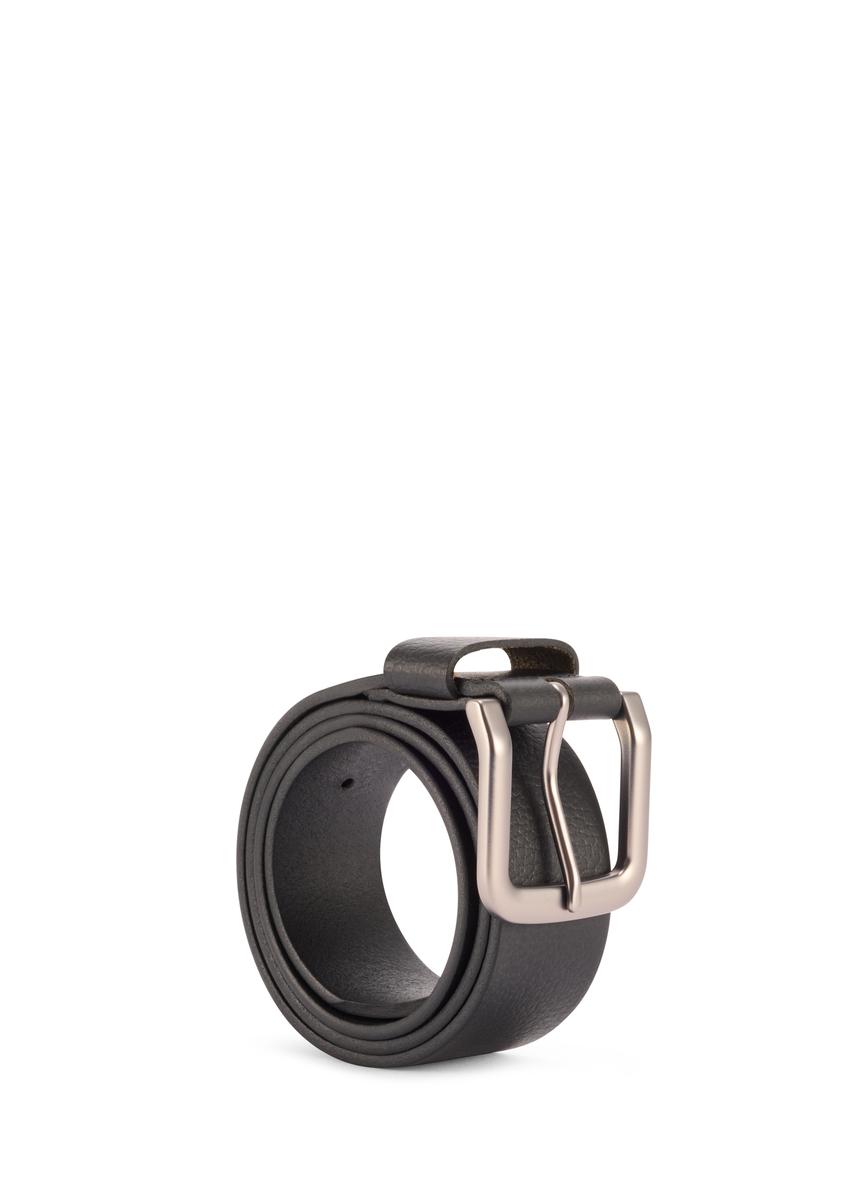 Čierny pánsky kožený opasok PASMS-0270-99(Z25)