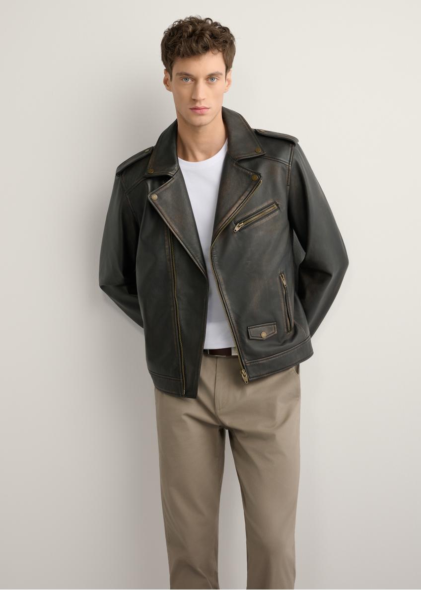 Pánska kožená bunda KURMS-0395-99(W26)