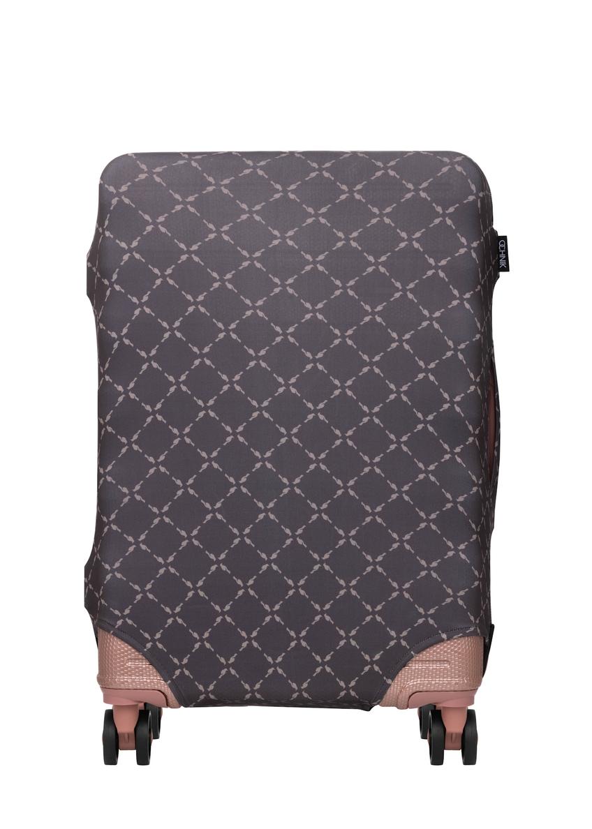 Hnedý obal na stredne veľký kufor  AW-013-0006-1P-M(W26)