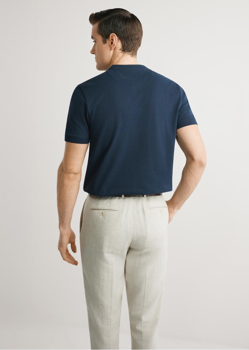 Námornícka modrá pánska polokošeľa POLMT-0061-7E(W26)