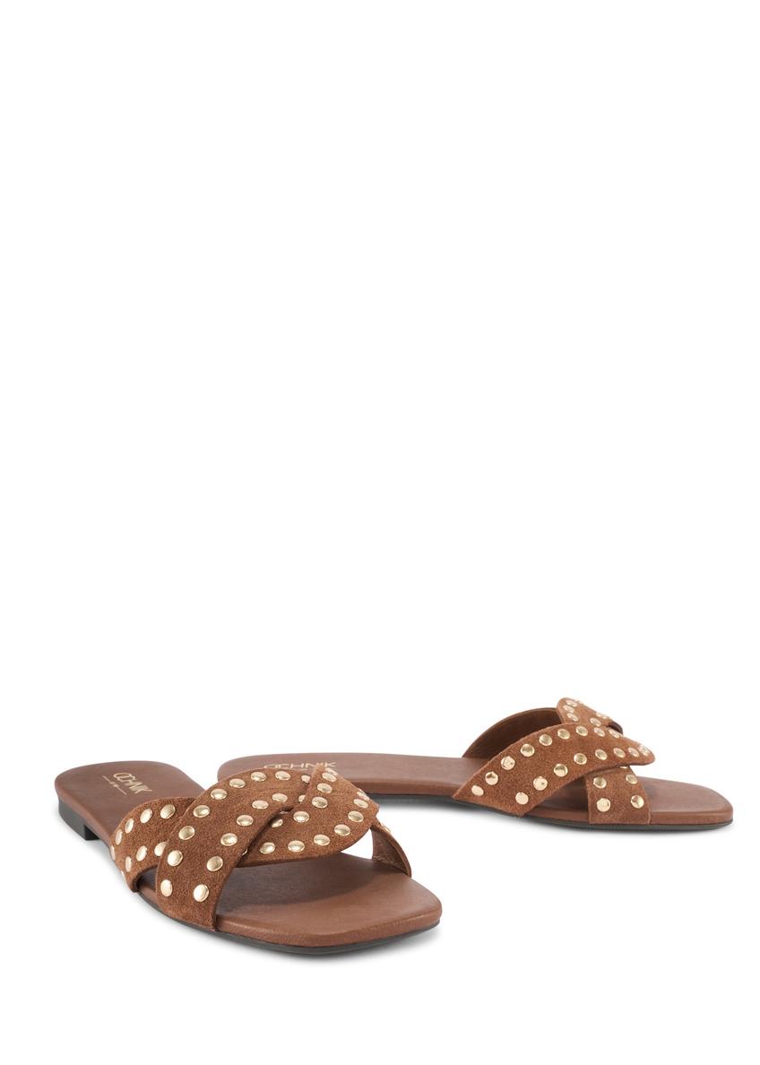 Dámske šľapky kožené  BUTYD-1226-1D(W26)