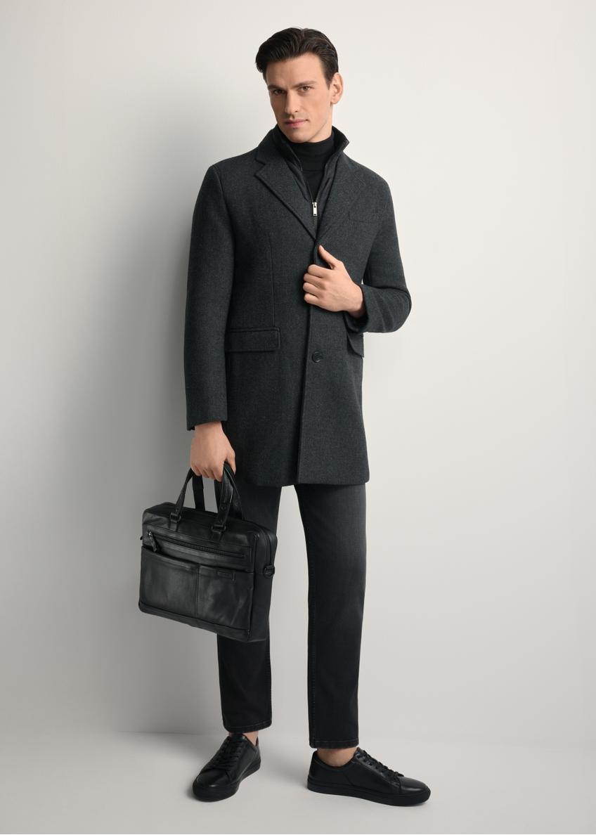 Čierna kožená pánska aktovka TORMS-0415A-99(Z25)