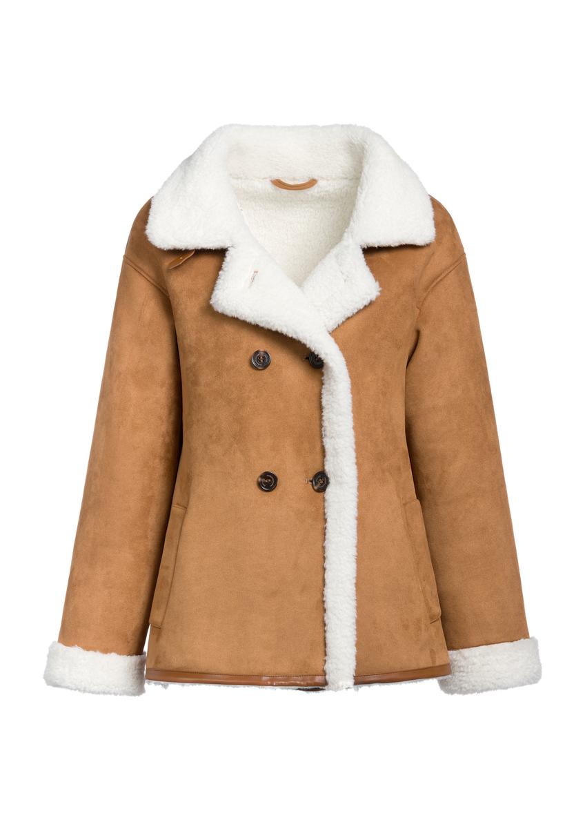 Dámsky kožuch v ťavej farbe KOZDP-0013-24(Z25)