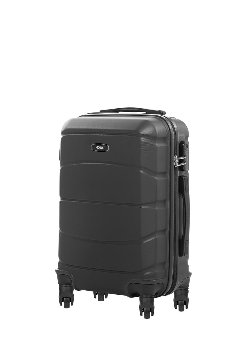 Malý kufor na kolieskach WALAB-0077-9I-19(W26), produkt zobrazený pod uhlom na bielom pozadí.
