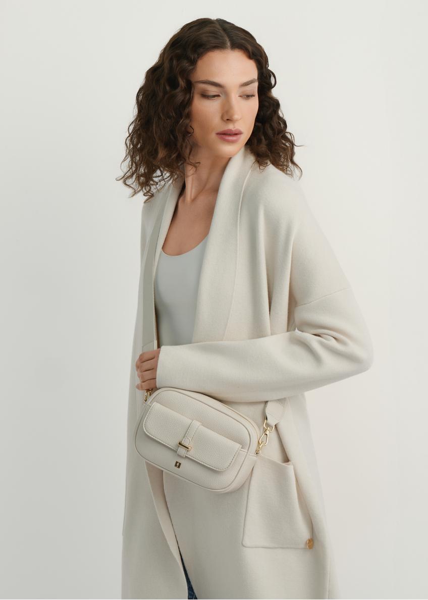 Malá krémová dámska kabelka TOREC-1174-0B(W26)