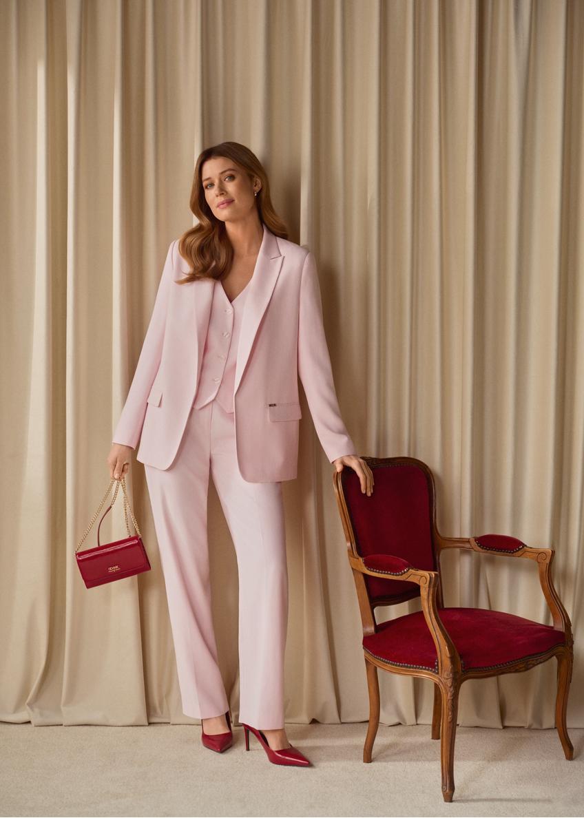 Dámske svetloružové elegantné nohavice SPODT-0106A-5A(W26)