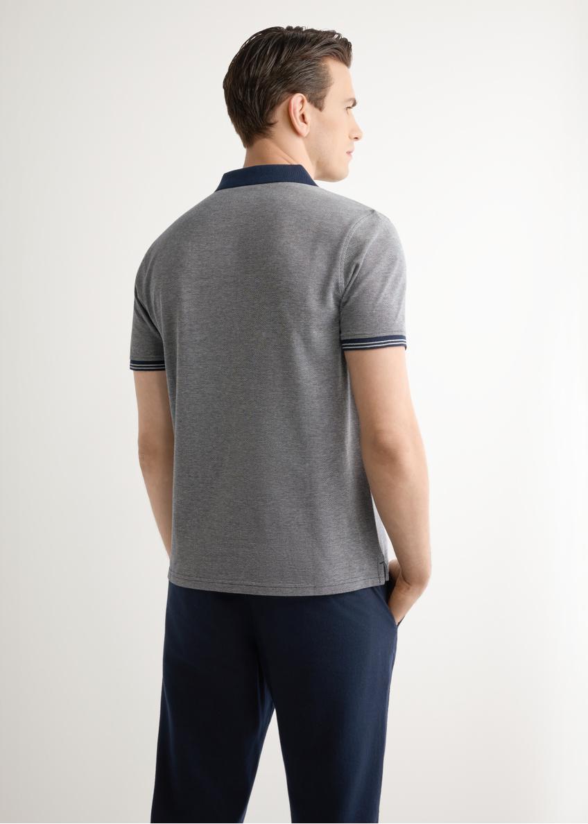 Námornícka modrá pánska polokošeľa POLMT-0068-7E(W26)