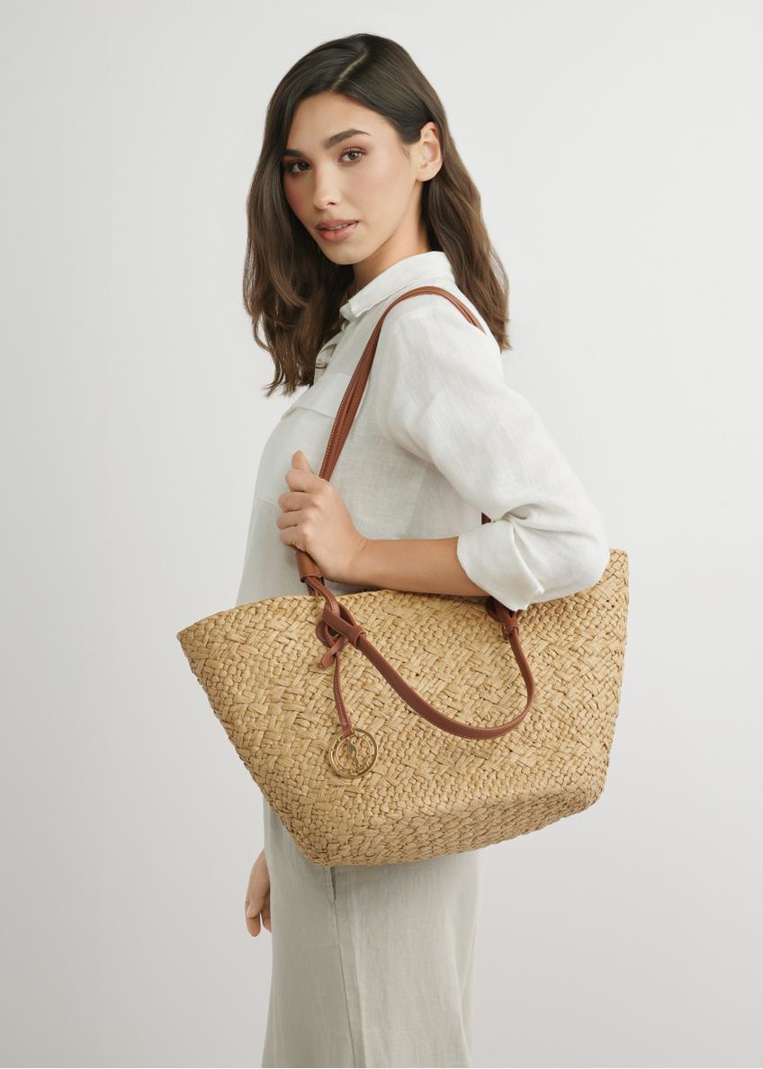 Dámska slamená kabelka typu shopper TOREC-1217-1E(W26)