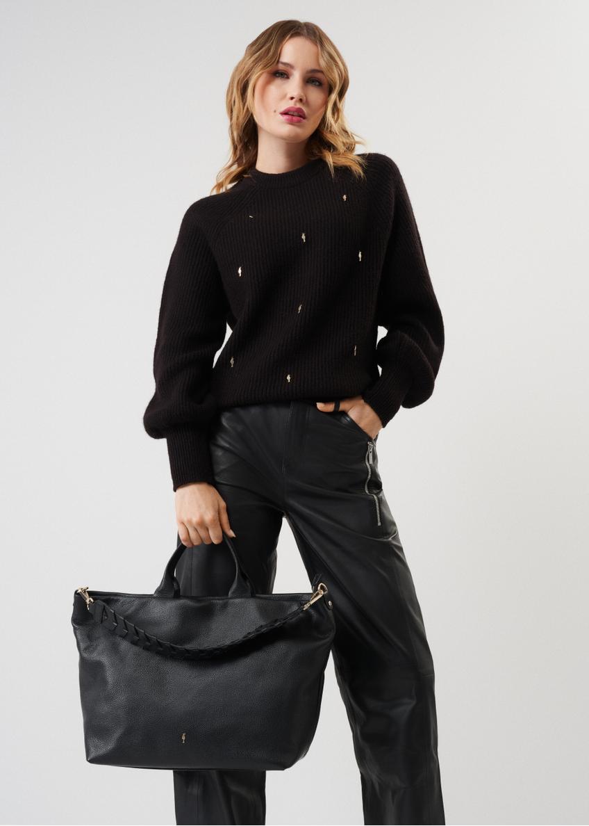 Dámska kožená kabelka typu shopper TORES-0944-99(Z24)
