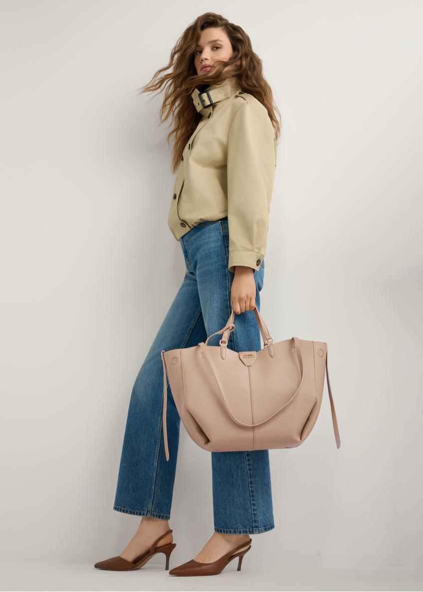 Béžová dámska shopperka TOREC-1201-1B(W26)