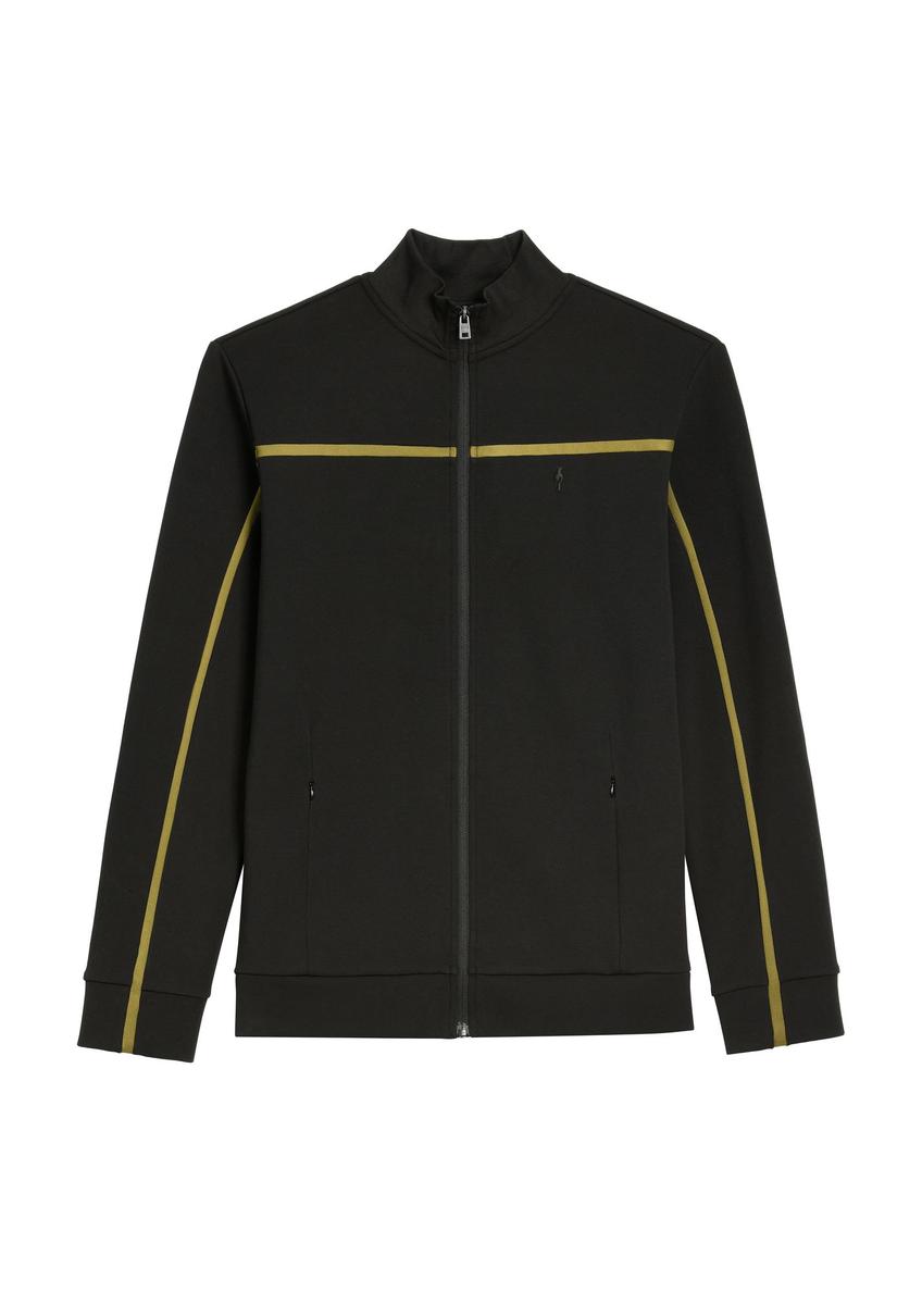 Pánska čierna mikina na zips so stojáčikom BLZMT-0082-99(Z26)