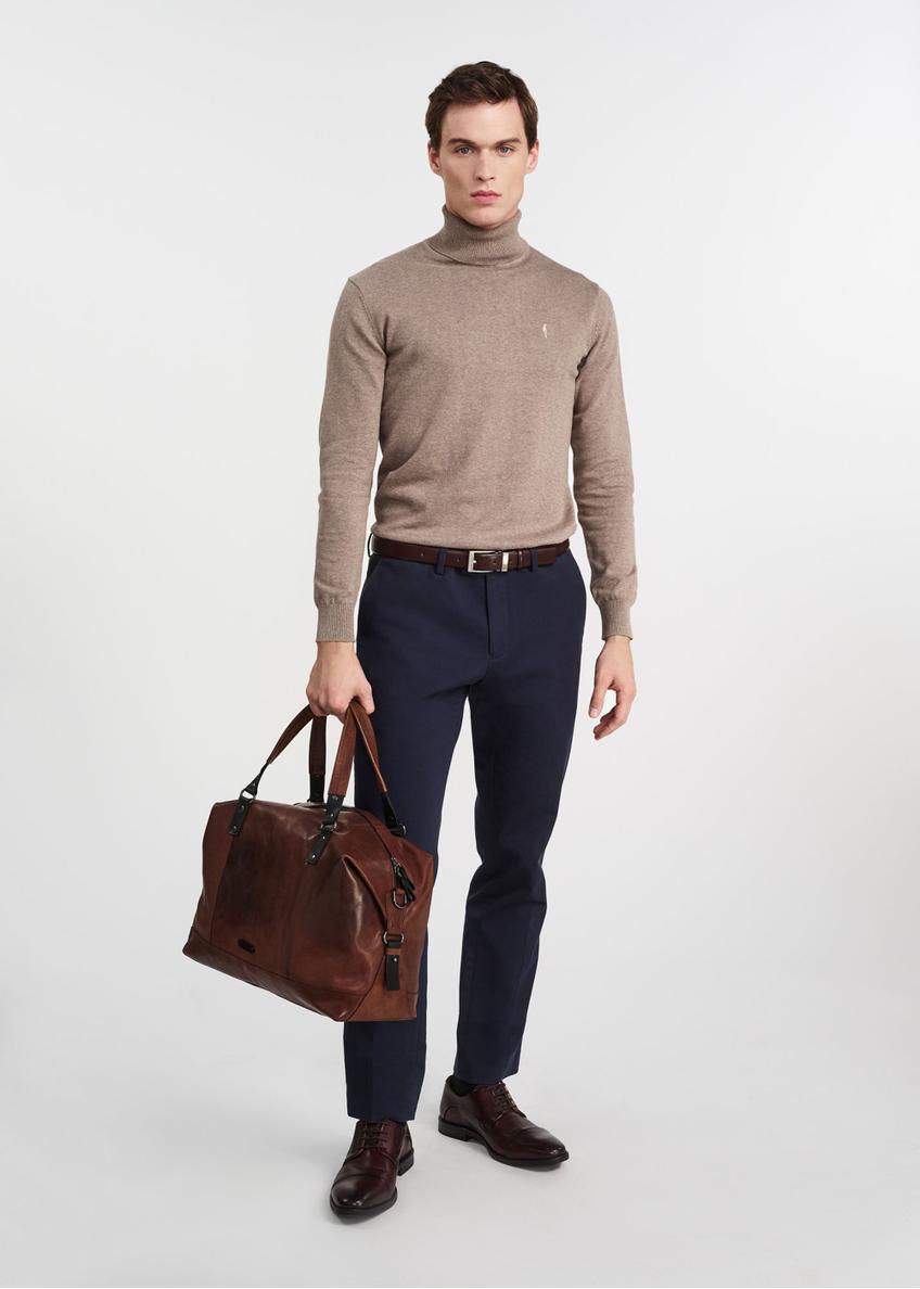 Hnedá kožená veľká pánska taška TORMS-0103-1H(W26)