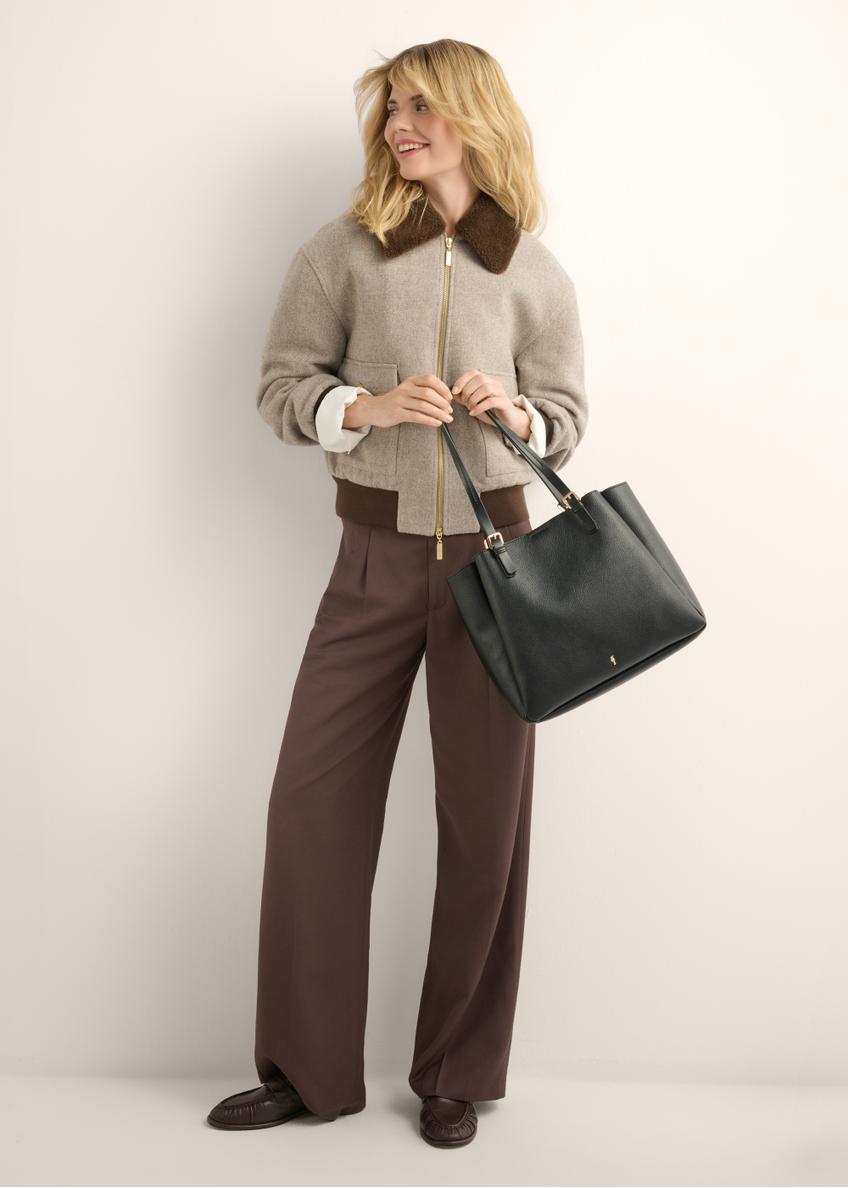 Čierna dámska kabelka typu shopper TOREC-1344-9I(Z26)