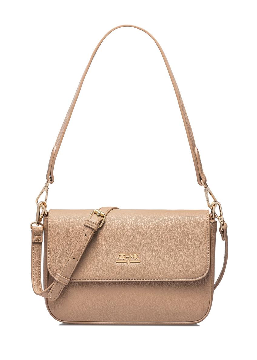 Béžová obdĺžniková dámska crossbody kabelka TOREC-0930A-81(W25)