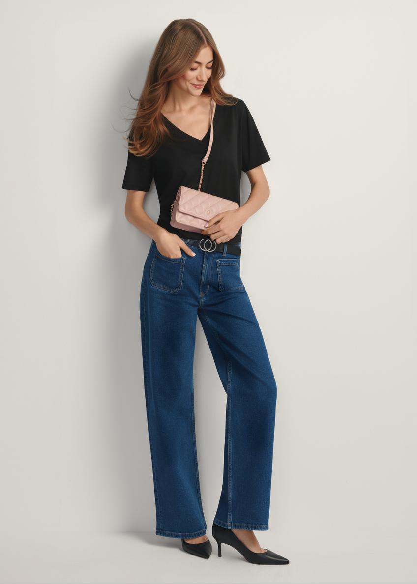 Dámska prešívaná kabelka malá Ružová TOREC-1033-5A(W26)