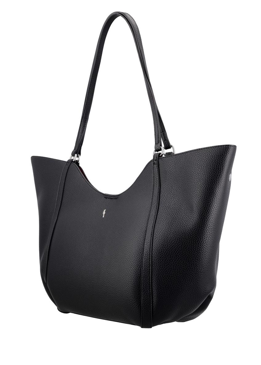 Čierna dámska kabelka typu shopper TOREC-1296-9I (Z26)