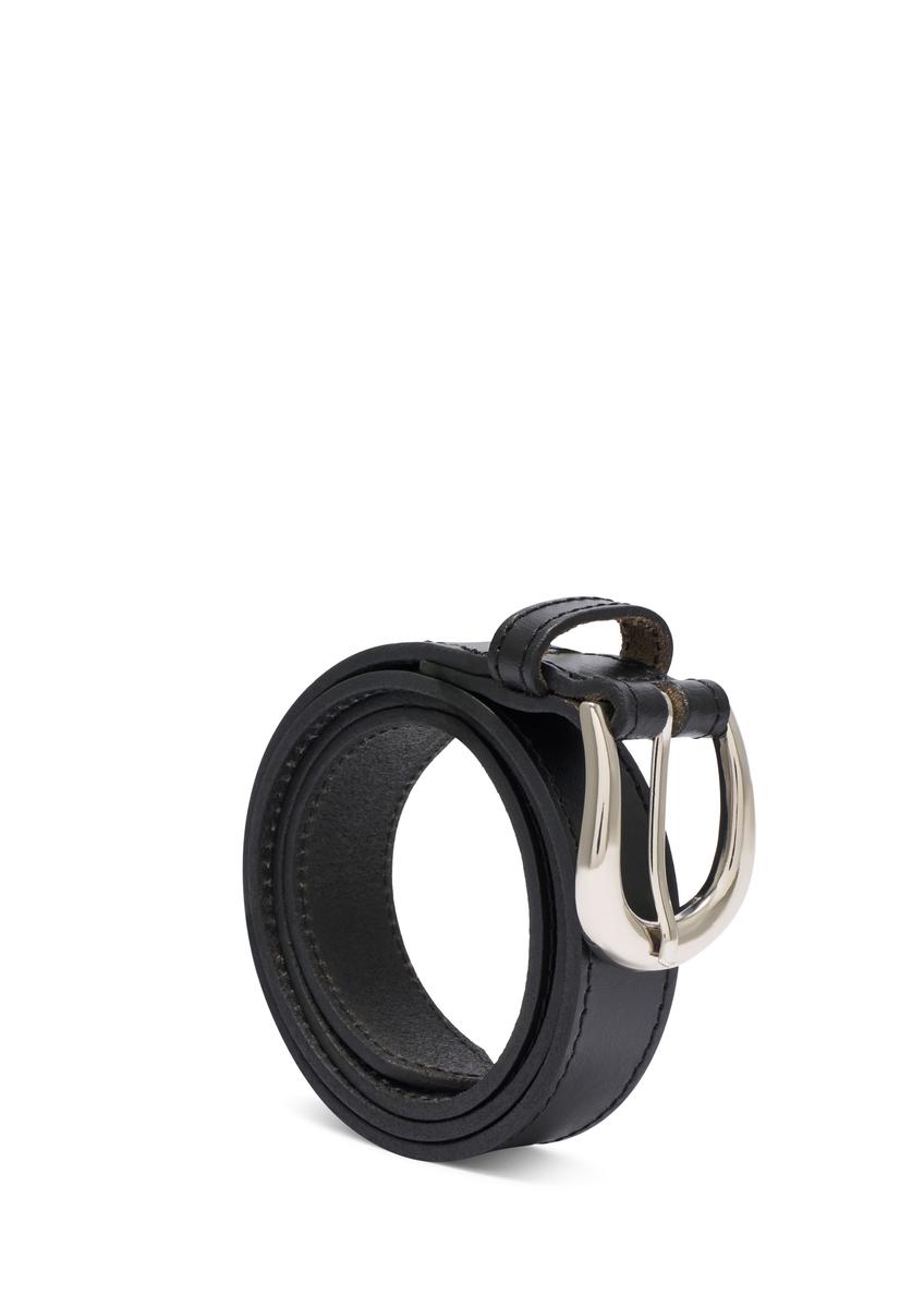 Čierny kožený dámsky opasok PASDS-0303-99(W26)