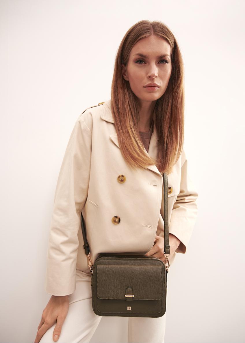 Dámska crossbody kabelka v khaki farbe TOREC-0405B-55(W24)