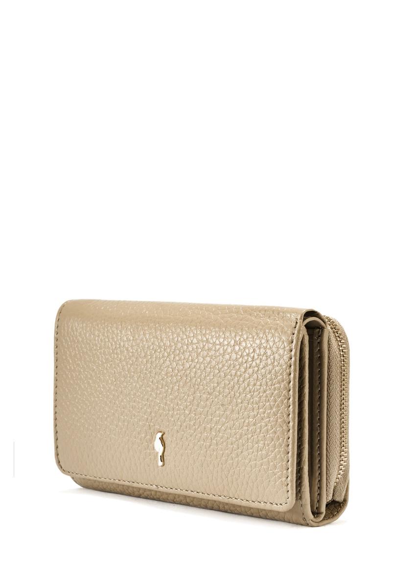 Veľká béžová kožená dámska peňaženka  PORES-0801R-1B(W26)