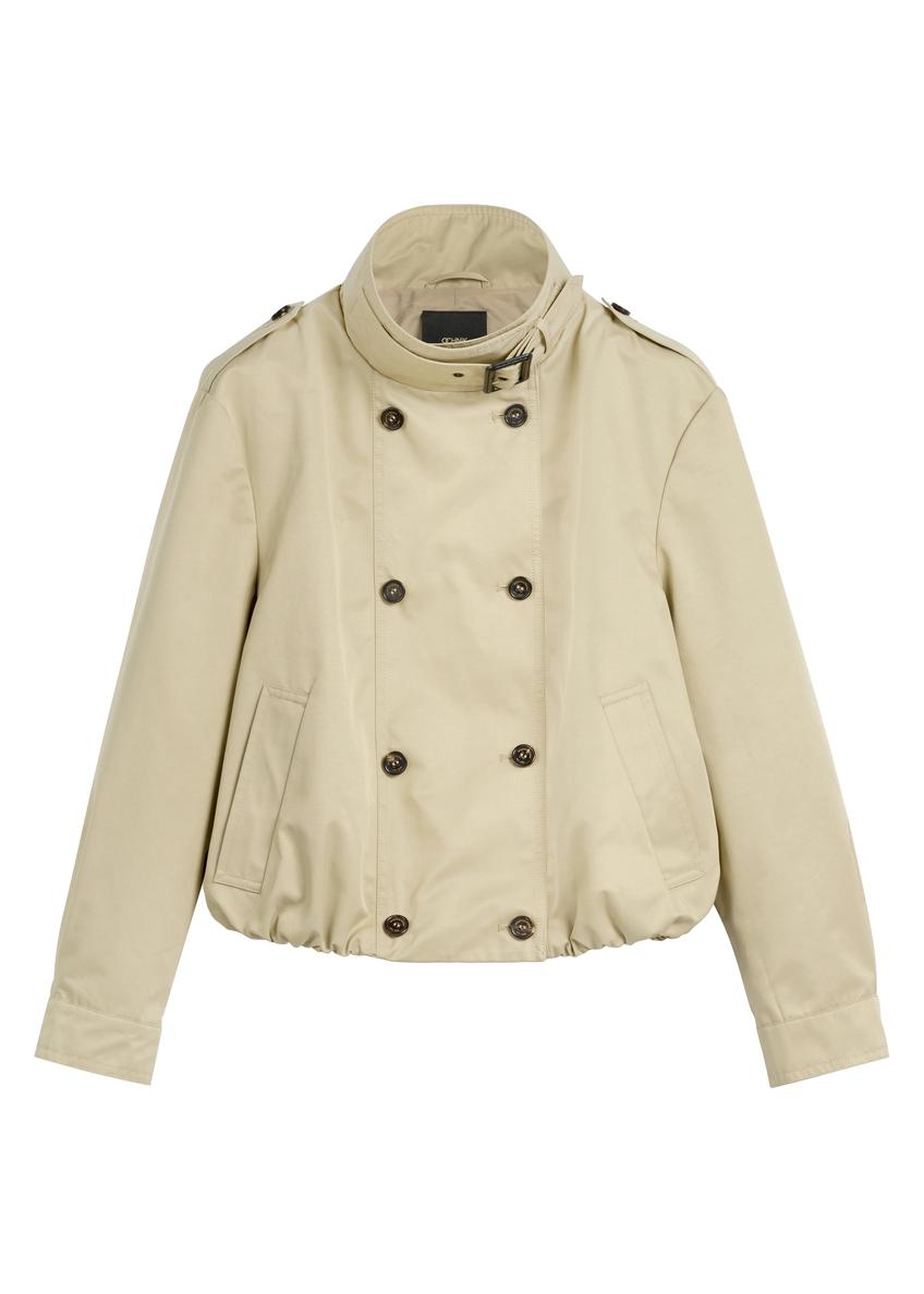 Bežová krátka dámska bunda KURDT-0657-1B(W26)