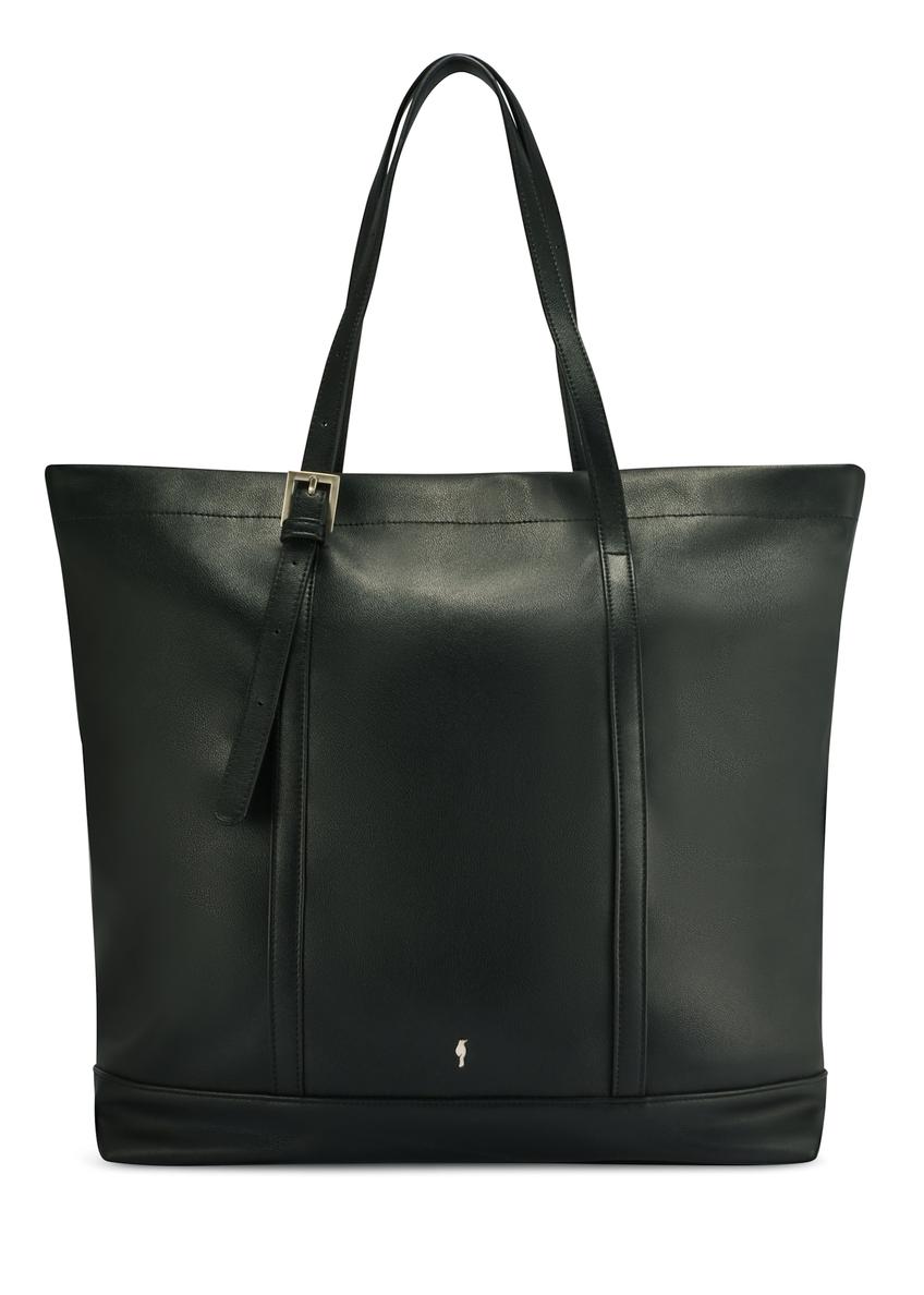 Veľká čierna dámska shopper kabelka TOREC-1067-99(Z25)