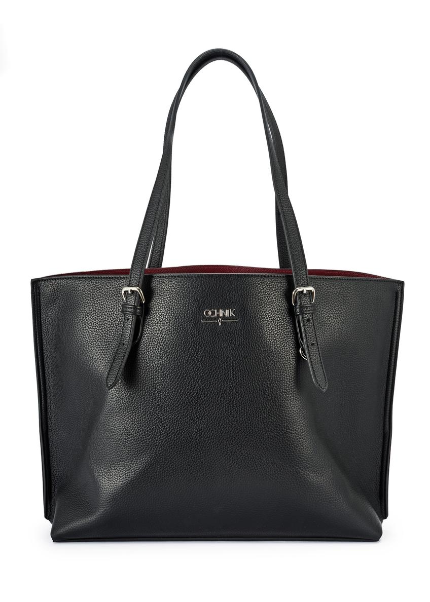 Čierna veľká shopper kabelka TOREC-1088-99(Z25)