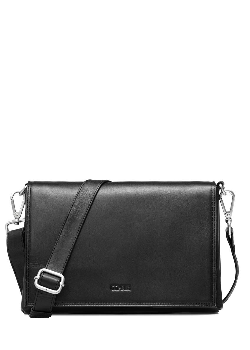 Čierna dámska kožená crossbody kabelka TORES-1083-99(W25)