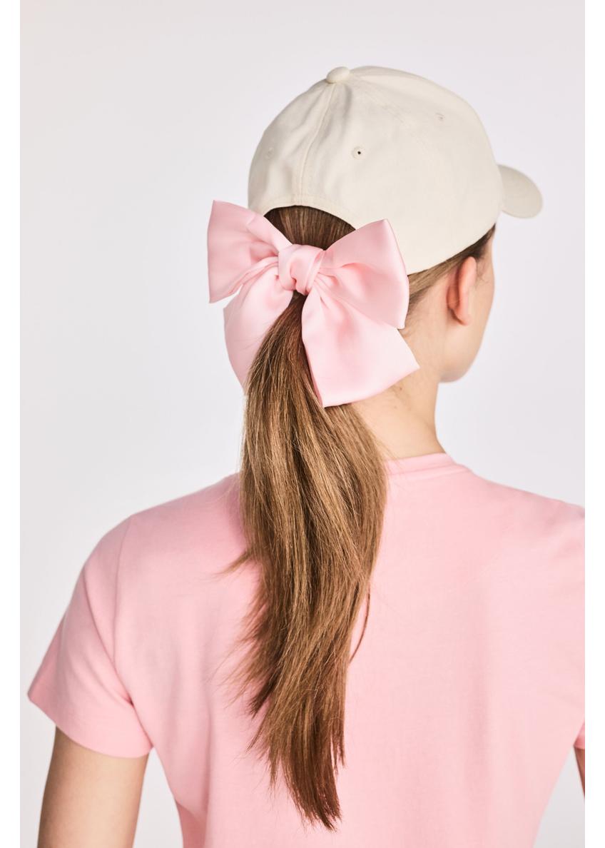 Krémová šiltovka s mašľou CZALT-0016-1A(W26)