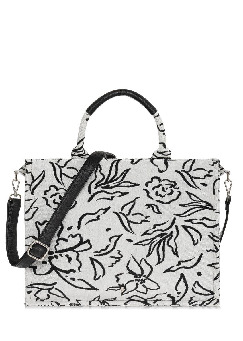 Dámska kabelka shopper s kvetinovým vzorom TOREC-0873A-98(W25)