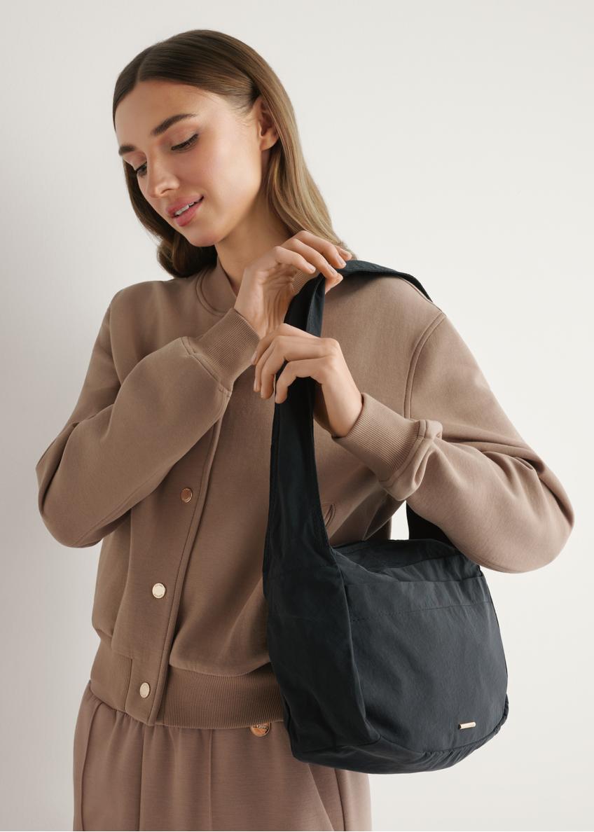 Čierna nylonová dámska kabelka TOREN-0338-99(W26)