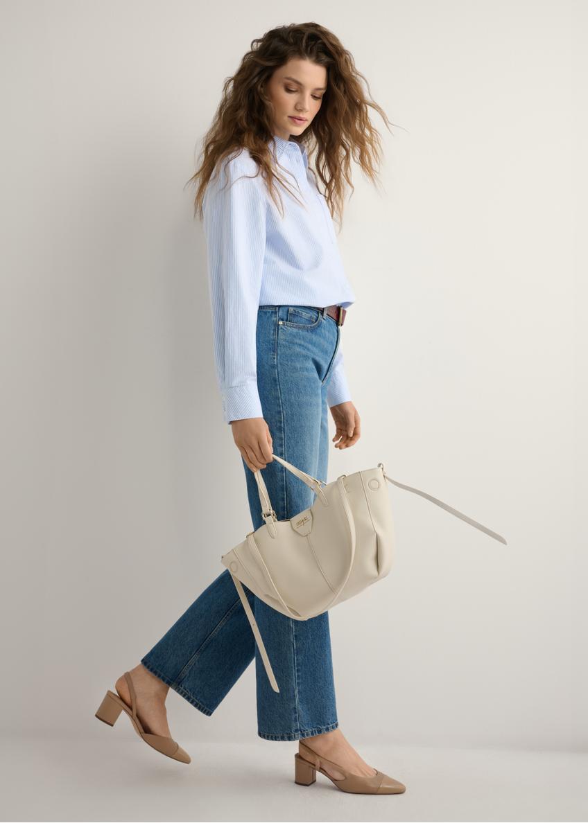 Biela dámska kabelka cez rameno TOREC-1231-0B(W26)