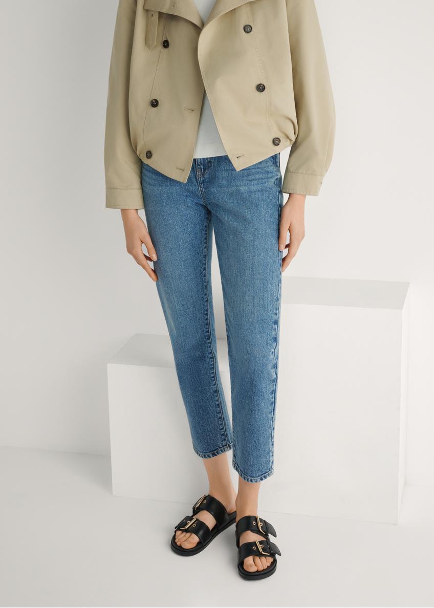 Čierne kožené dámske žabky BUTYD-1161-99(W26)