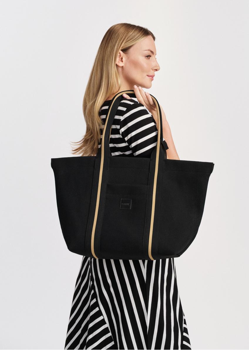 Čierna dámska shopper kabelka TOREN-0311-99(W25)