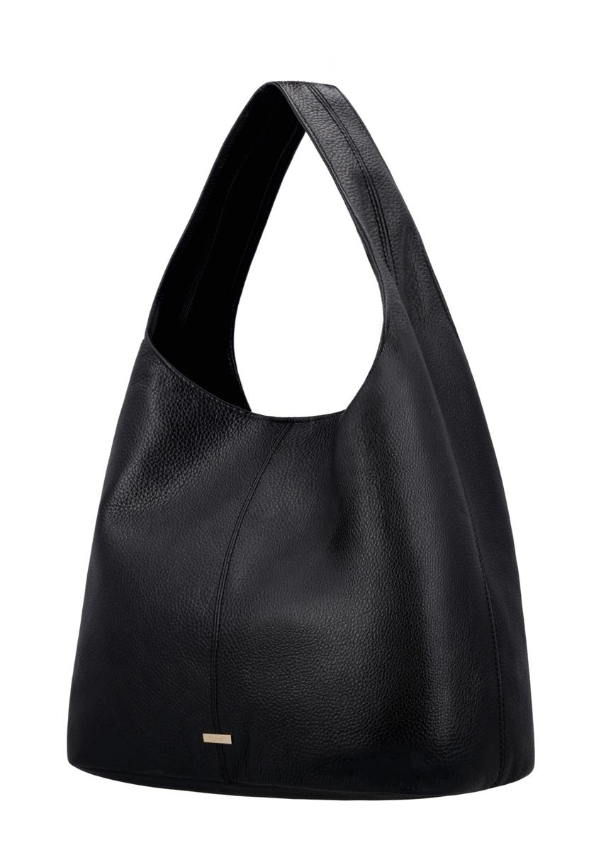 Čierna kožená kabelka shopper TORES-1372-9I(Z26)