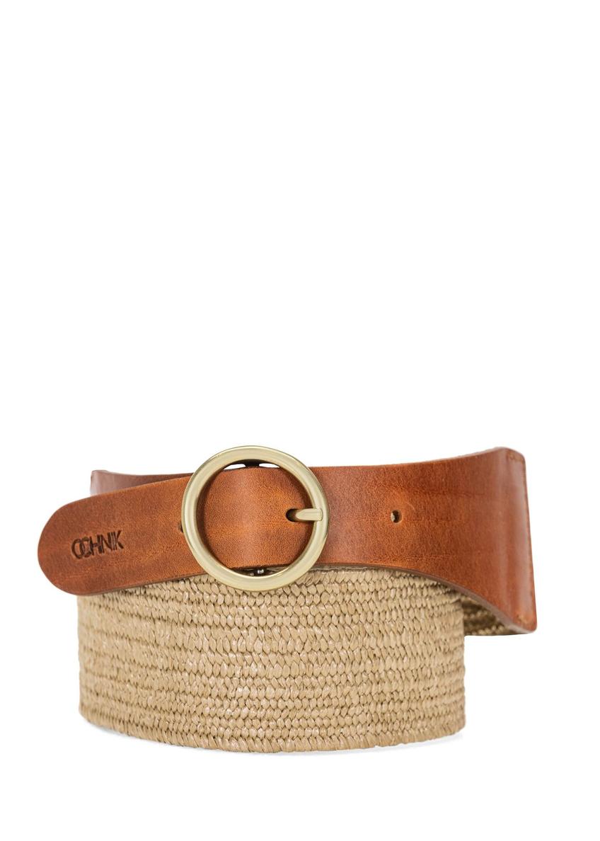 Široký dámsky opasok z prírodnej kože PASDS-0327-87(W25)-06