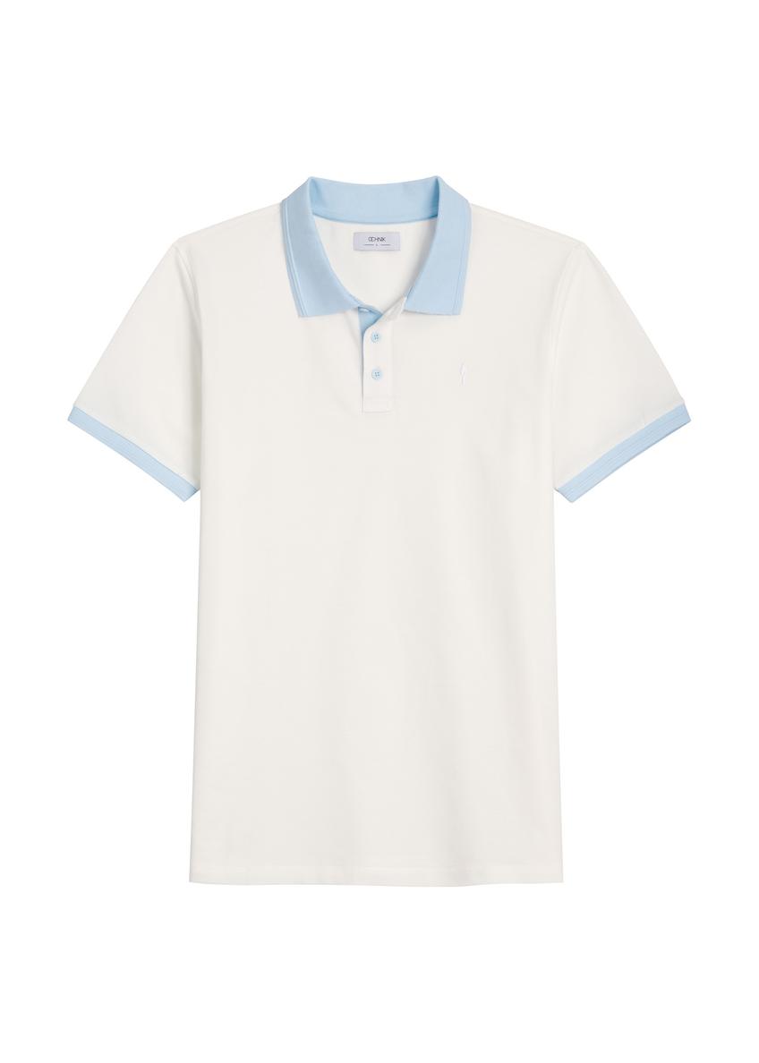 Pánske krémové polo tričko POLMT-0093-0B(W26)