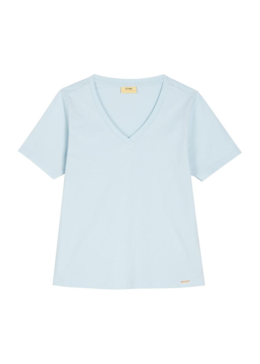 Dámske svetlomodré tričko basic TSHDT-0120-7A(W26)