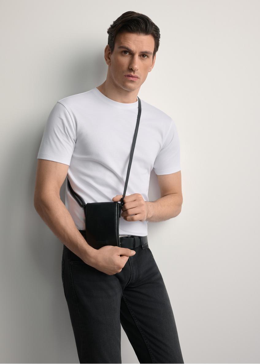 Čierna kožená pánska taška TORMS-0420A-99(Z25)