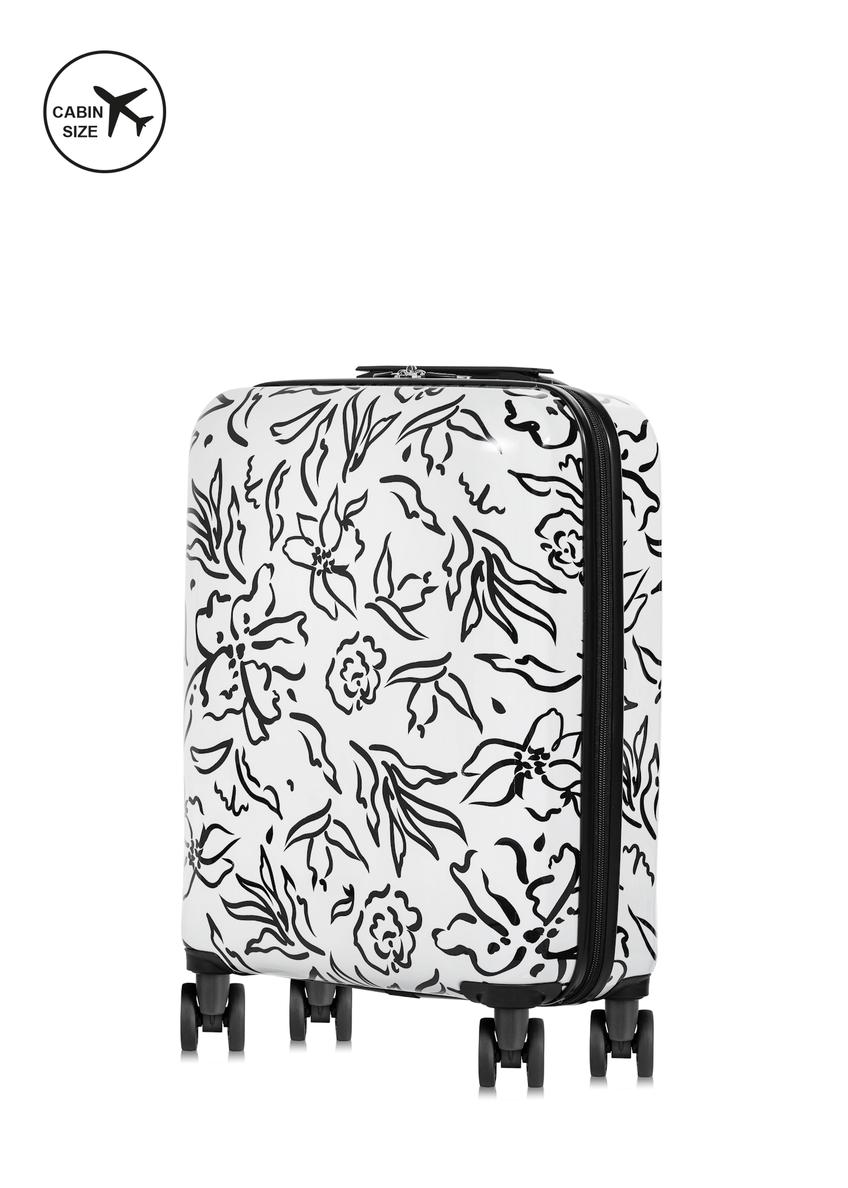 Malý kufor so vzorom na kolieskach WALAB-0074-11-19(W25)