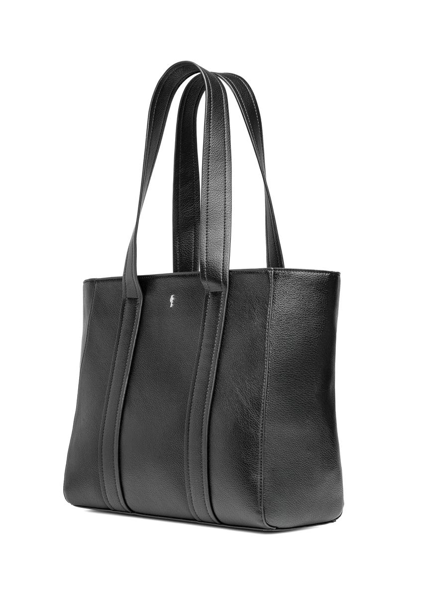 Čierna dámska kabelka shopper TOREC-1133-99(W26)