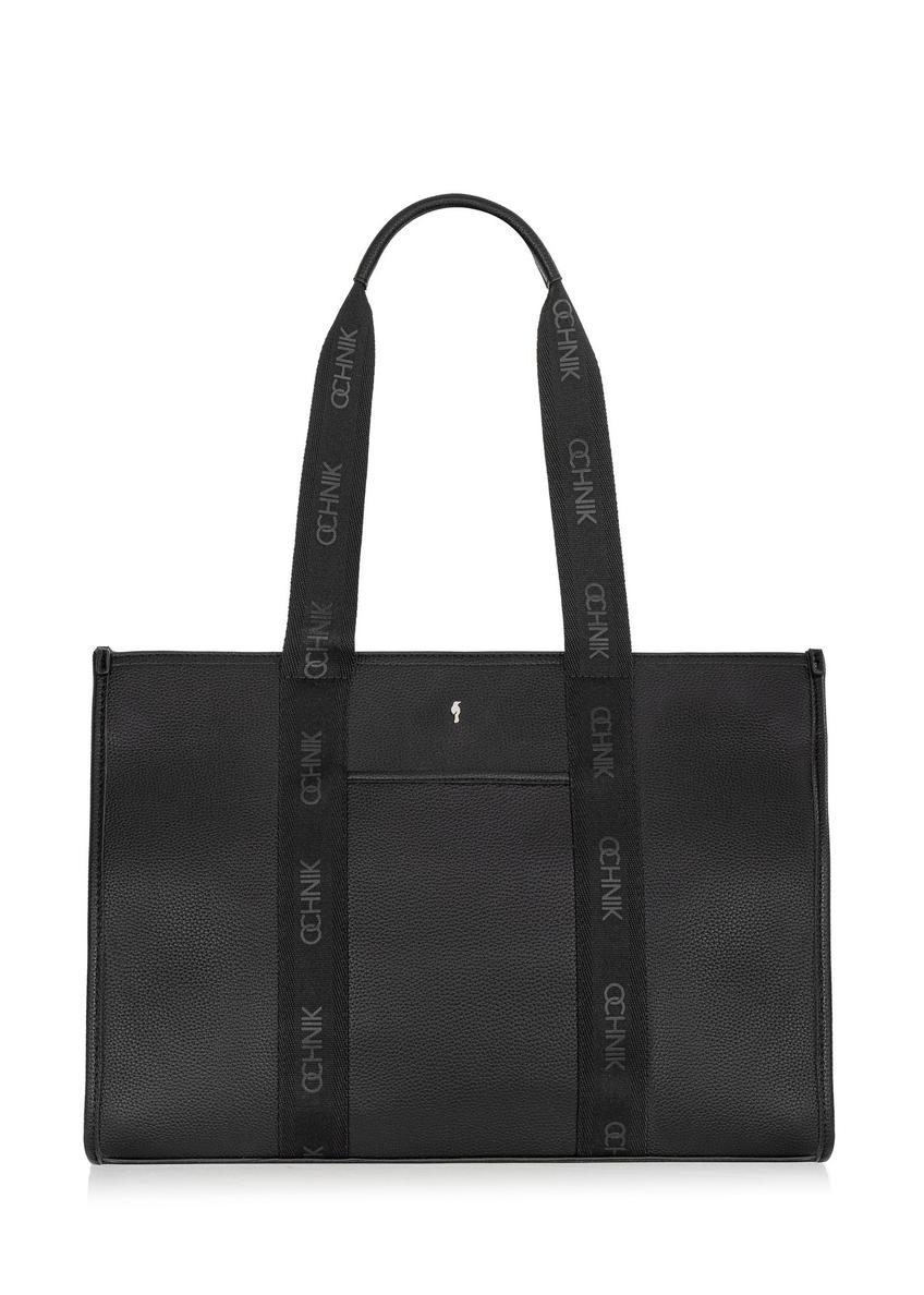 Čierna veľká shopper kabelka TOREC-0977-99(Z24)