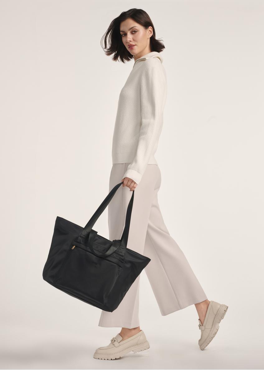 Čierna veľká shopper kabelka TOREN-0325-99(Z25)