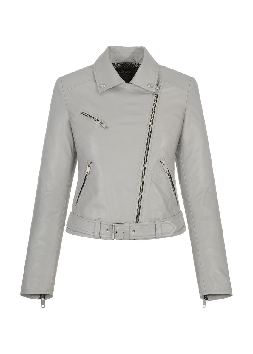 Šedé dámske ramonesky z prírodnej kože KURDS-0274-1290(W23)-05