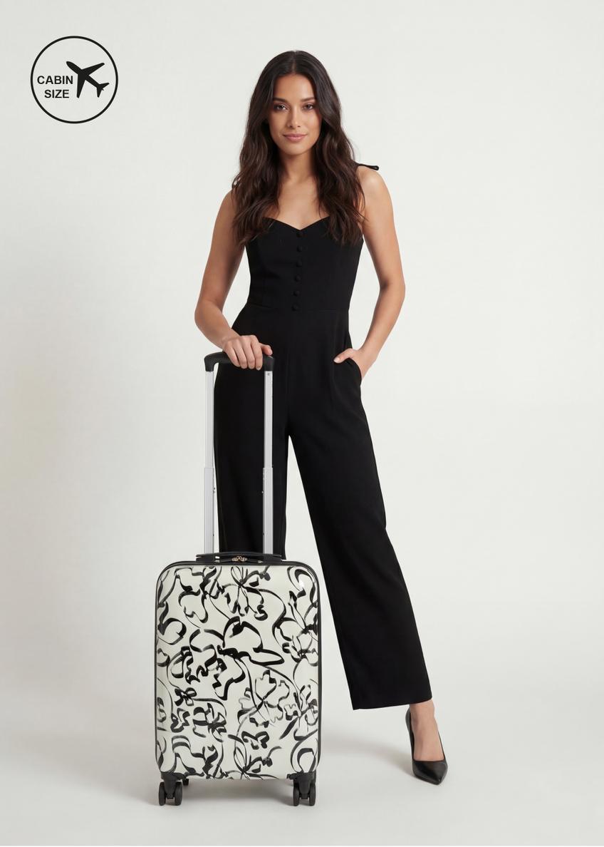 Malý kufor so vzorom na kolieskach WALAB-0074-1P-19(W26)