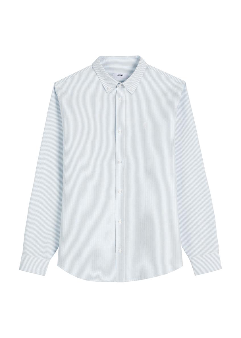 Bavlnená modrá pánska pruhovaná košeľa KOSMT-0354-7B(W26)