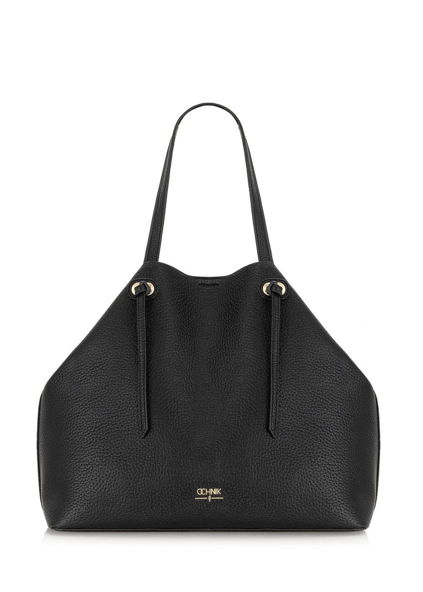 Veľká čierna shopper kabelka TOREC-0995A-99(Z25)