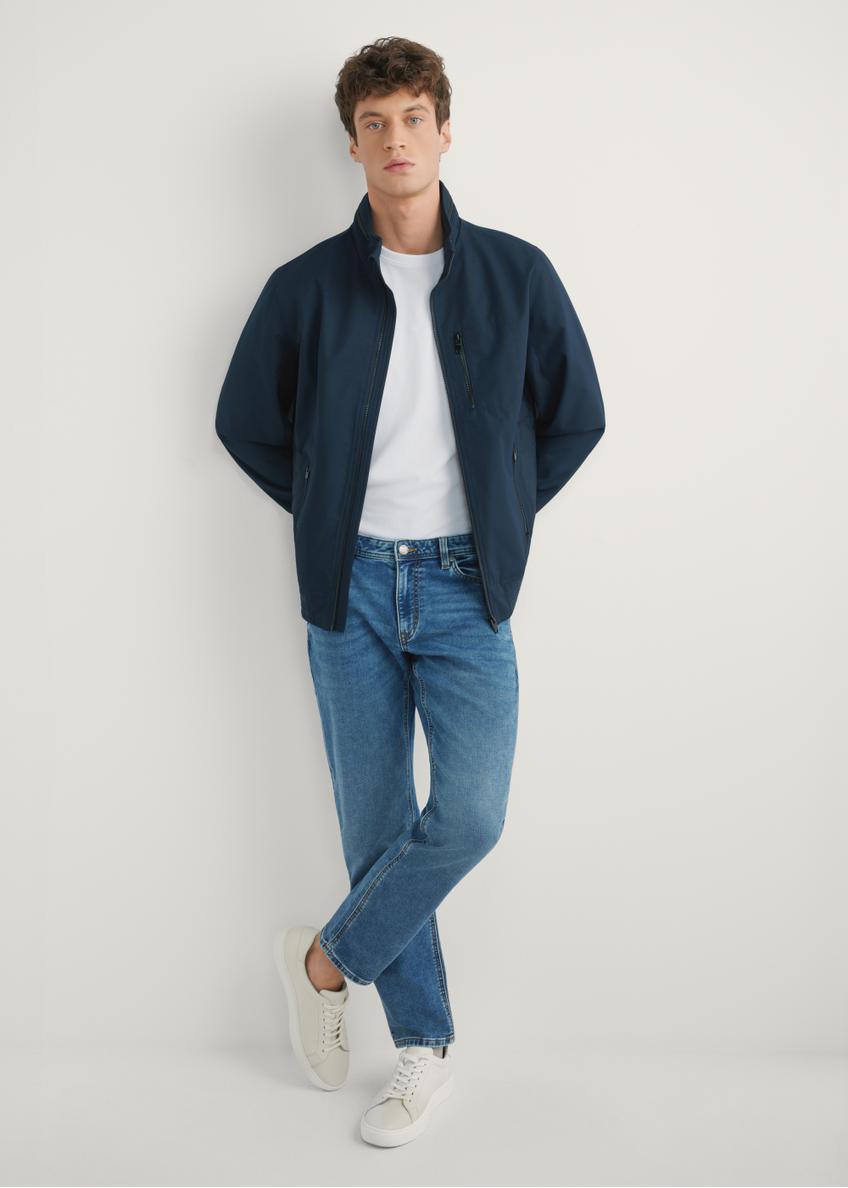 Modrá pánska prechodná bunda KURMT-0414-7D(W26)